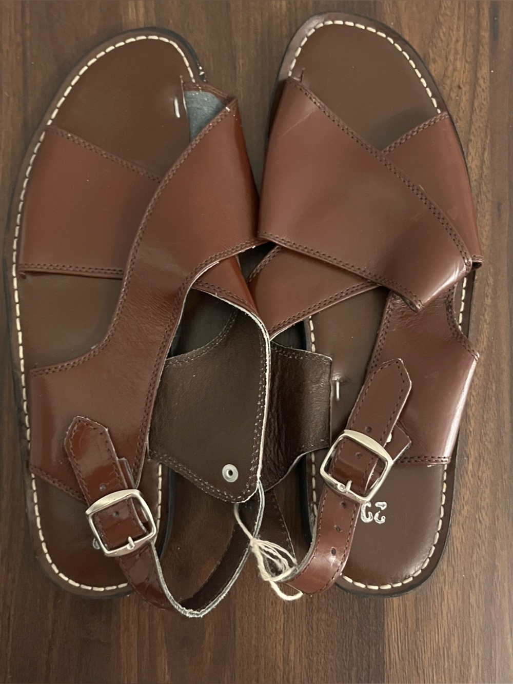 Brown Leather Men's Casual Sandals